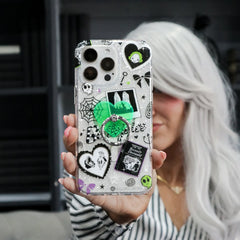 Neon Green Heart Phone Ring