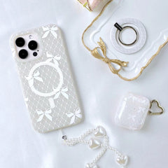 Vintage Lace Bows AirPod Case
