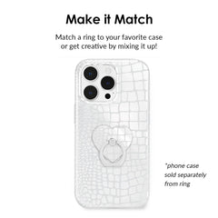 White Croc Phone Ring