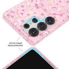 Pink Hanukkah Glitter Samsung Case