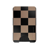 Mocha Vibe Checkered Magsafe Wallet