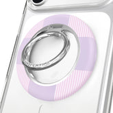 Lilac Vibe Checkered MagSafe Grip Ring