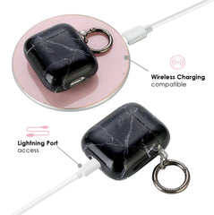 Black Marble Airpods Case