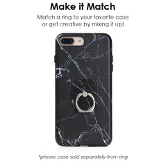 Black Marble Phone Ring