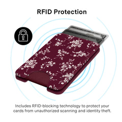 French Burgundy Floral MagSafe Wallet
