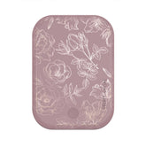 Dusty Rose Chrome Floral Portable MagSafe Charger Power Pack