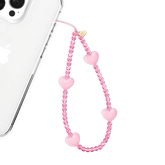 Pink Heart Phone Charm
