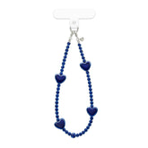 Clear Blue Heart Phone Charm