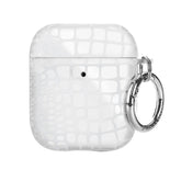 White Croc AirPod Case