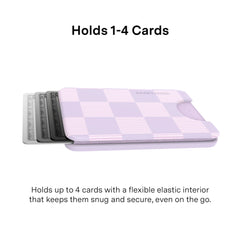 Lilac Vibe Checkered Magsafe Wallet