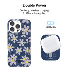 Denim Daisy Portable MagSafe Charger Power Pack