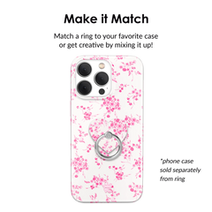 French Rose Floral Phone Ring