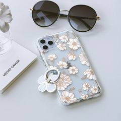 White and Gold Floral Ring