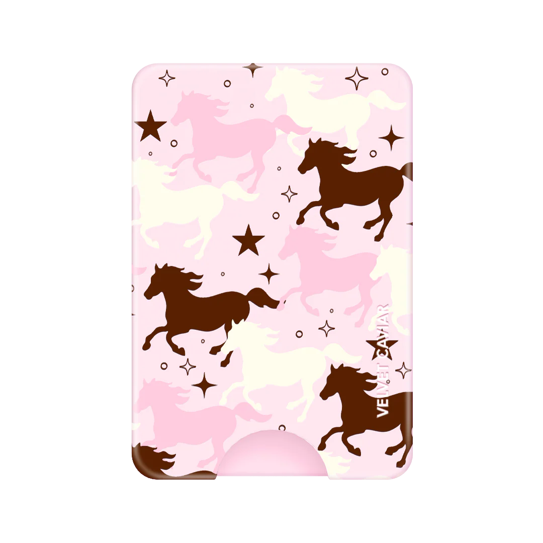 Pink Pony Glitter MagSafe Wallet