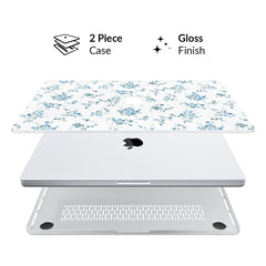 French Blue Floral MacBook Case