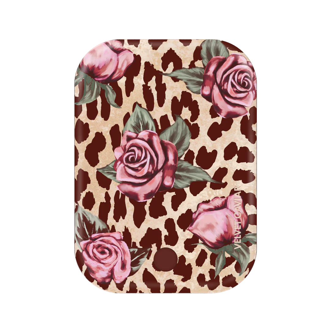 Rosy Leopard Portable MagSafe Charger Power Pack