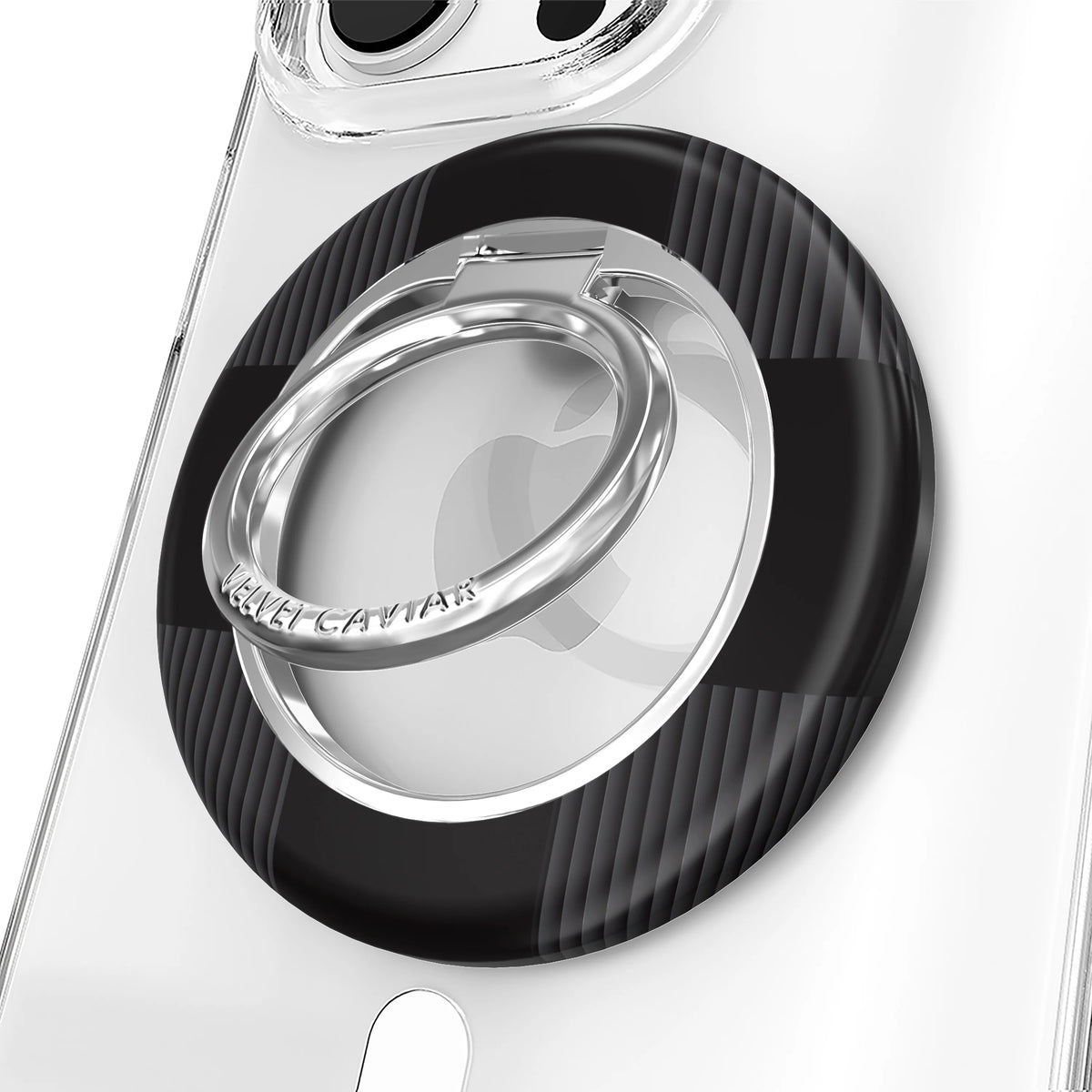 Noir Vibe Checkered MagSafe Grip Ring