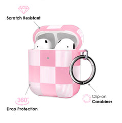 Pink Vibe Checkered AirPod Case