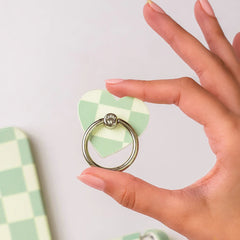 Pistachio Vibe Checkered Phone Ring