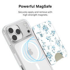 French Blue Floral MagSafe Wallet
