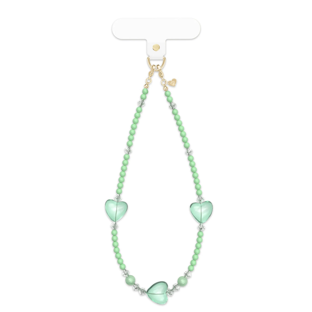 Green Heart Phone Charm