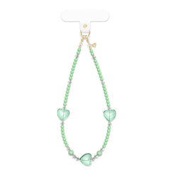 Green Heart Phone Charm