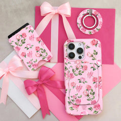 Baby Pink Roses Portable MagSafe Charger Power Pack