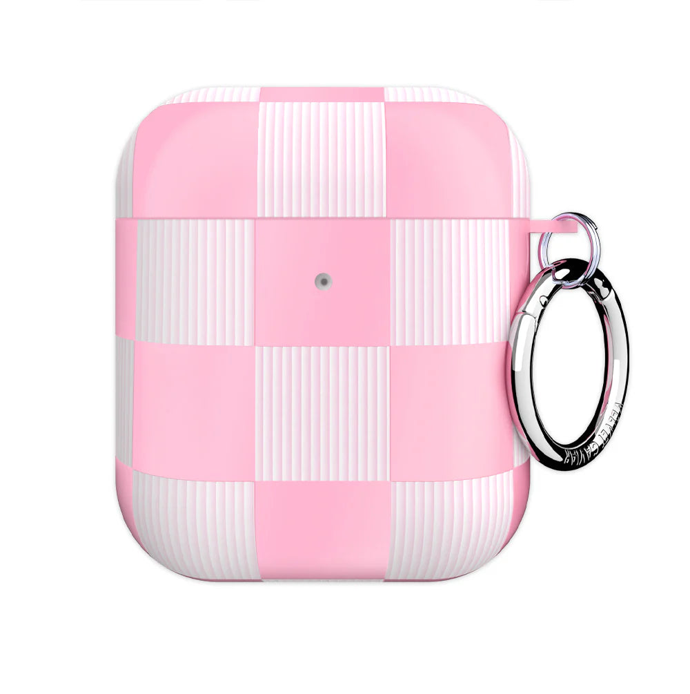 Pink Vibe Checkered AirPod Case