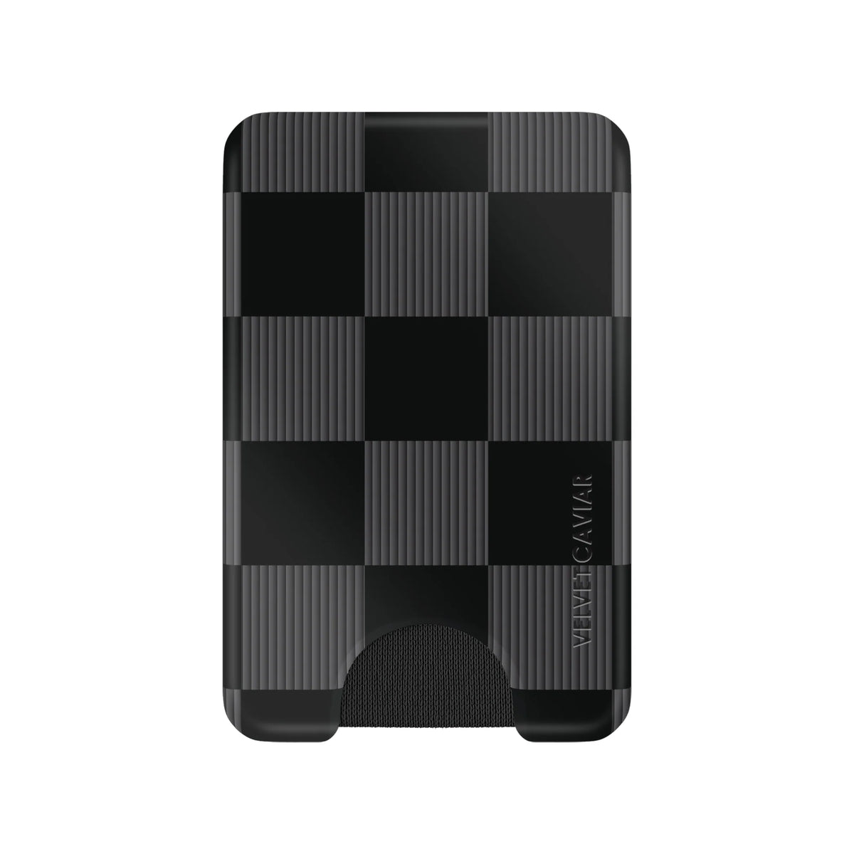 Noir Vibe Checkered Magsafe Wallet