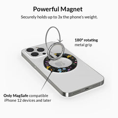 Black Wildflower MagSafe Grip Ring