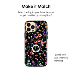 Black Wildflower Phone Ring