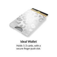 Silver Chrome Leopard MagSafe Wallet