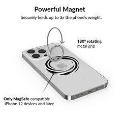 Black & White Swirls MagSafe Grip Ring