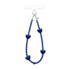 Clear Blue Heart Phone Charm