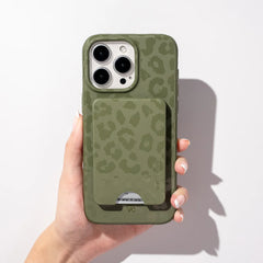 Olive Leopard MagSafe Wallet