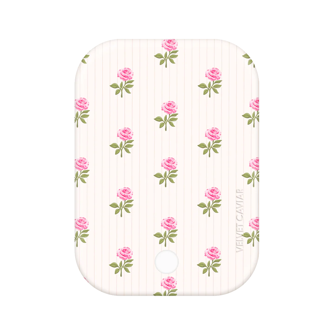 Pink Peony Floral Portable MagSafe Charger Power Pack