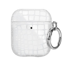 White Croc AirPod Case