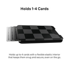 Noir Vibe Checkered Magsafe Wallet