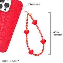 Red Heart Phone Charm