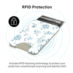 French Blue Floral MagSafe Wallet