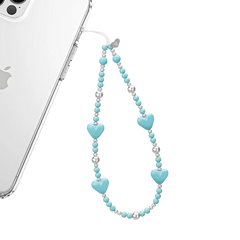 Turquoise Heart Phone Charm