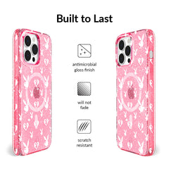 Playboy Pink Bunny Glitter iPhone Case