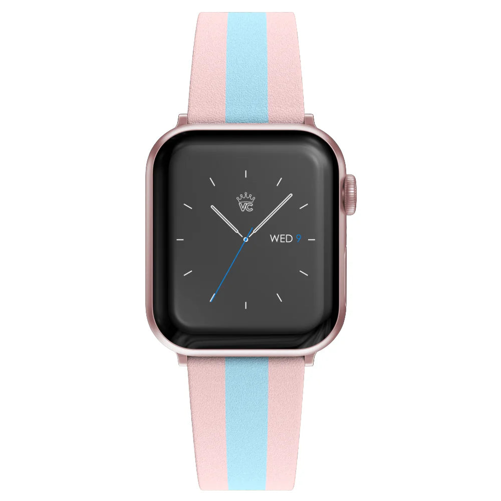 Pink & Blue Stripes Apple Watch Band