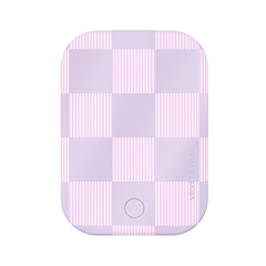 Lilac Vibe Checkered Portable MagSafe Charger Power Pack